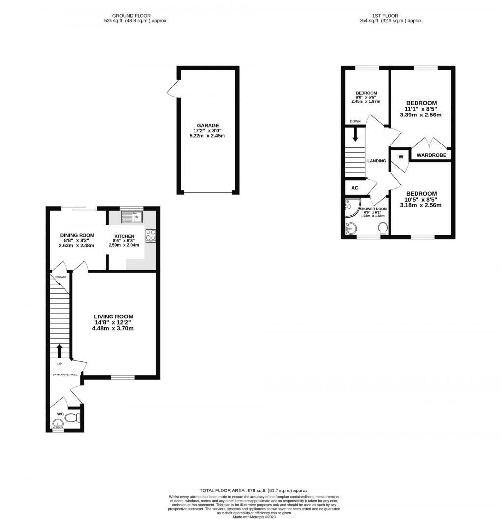 Floorplan for Farm Close, Somerton