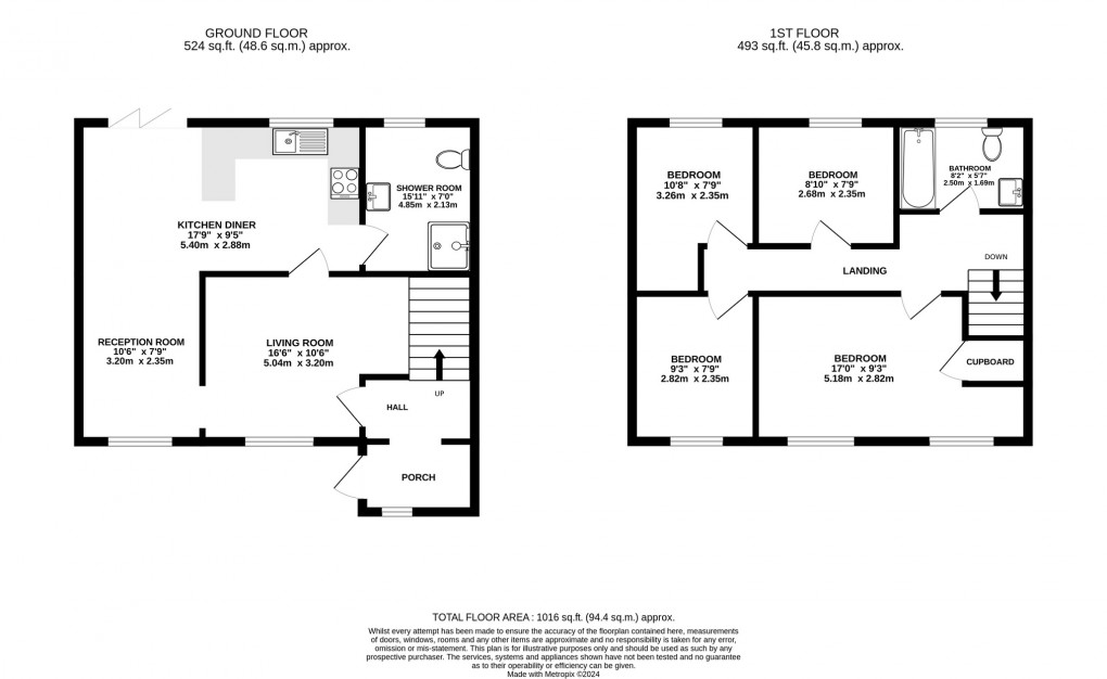 Floorplan for Park Close, Barton St. David