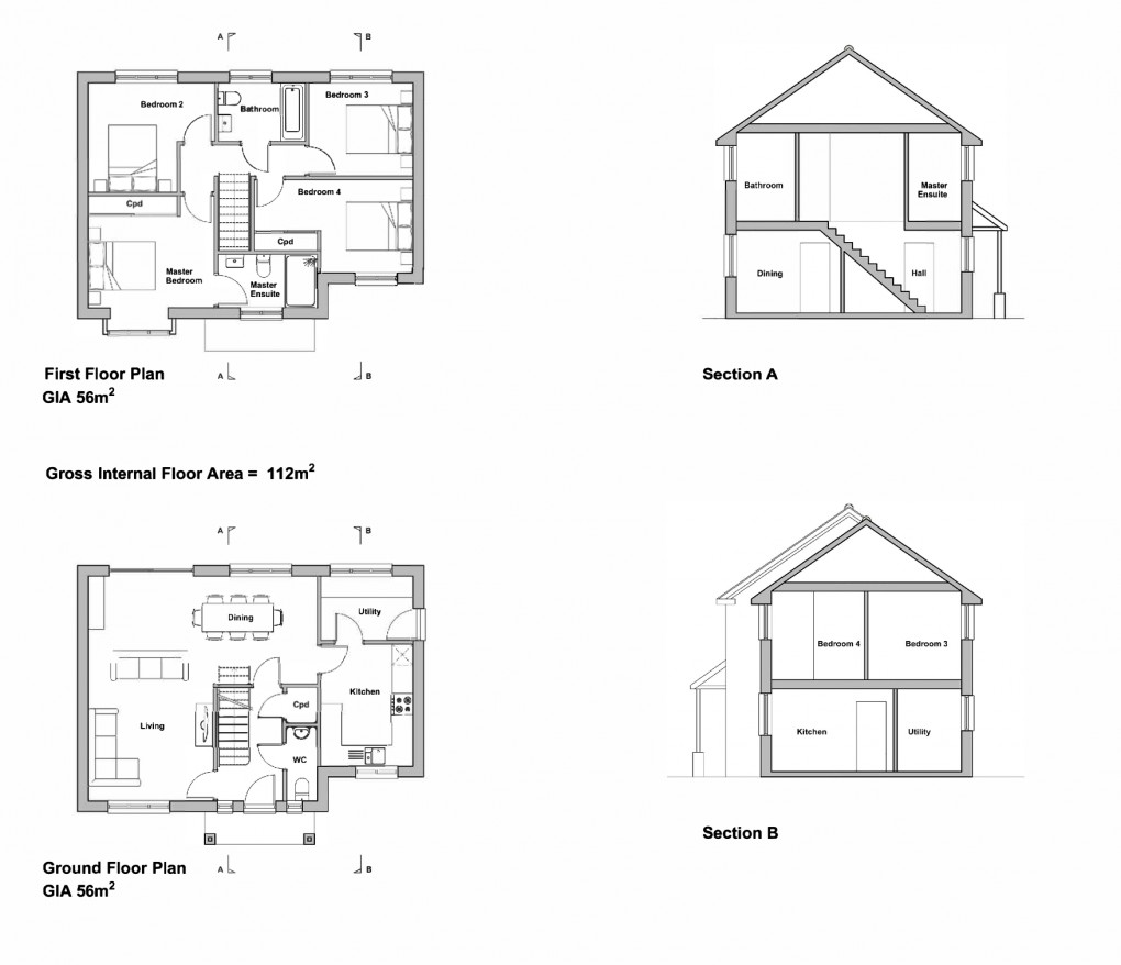 Floorplan for Langport Road, Somerton