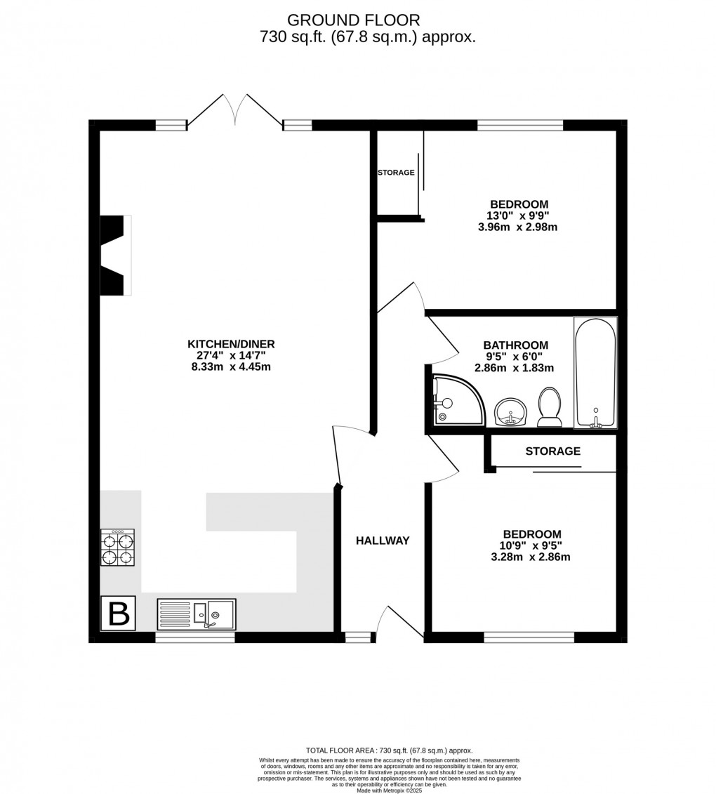 Floorplan for Coombe Hill, Keinton Mandeville