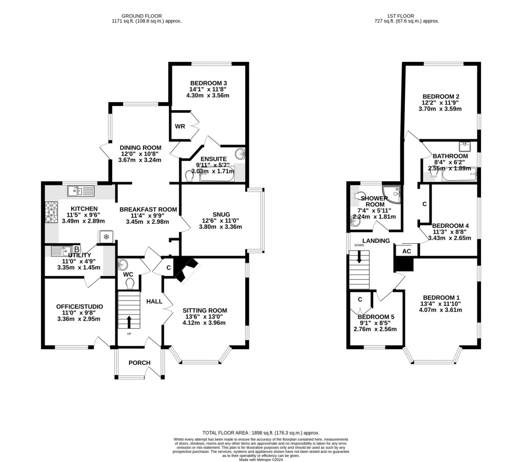 Floorplan for North Road, Wells