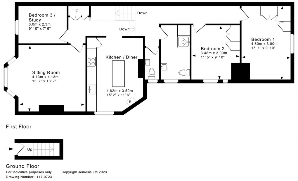 Floorplan for Glastonbury Road, Wells