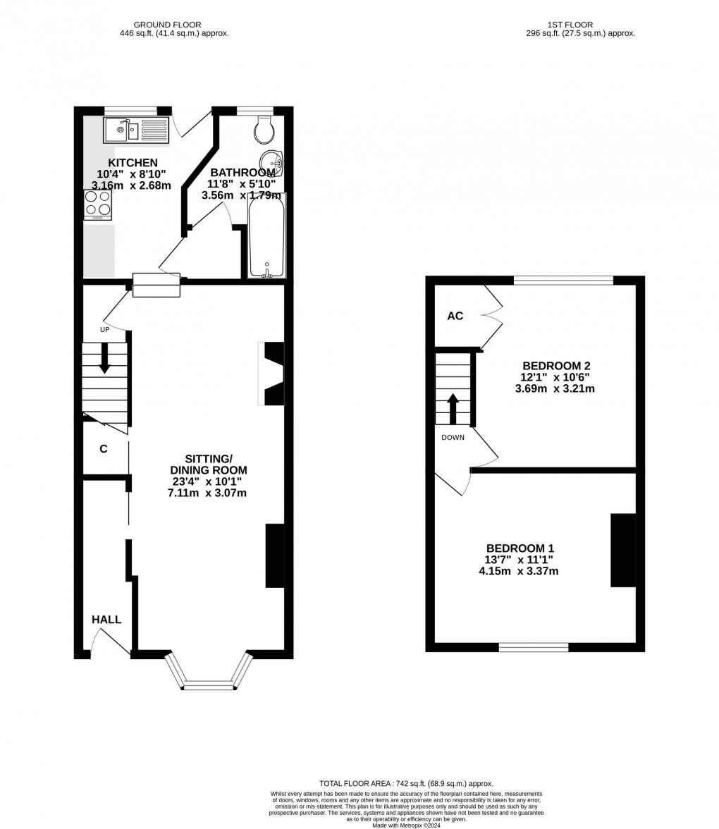 Floorplan for North Road, Wells