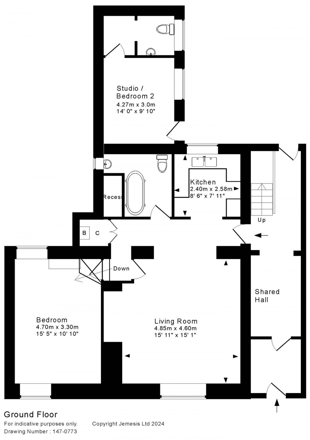 Floorplan for St. Thomas Street, Wells