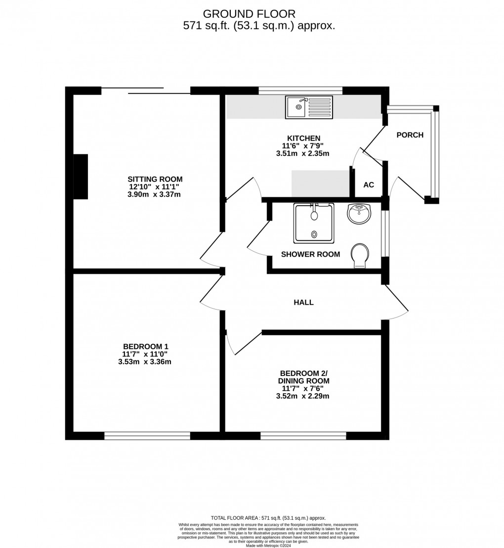 Floorplan for Welsford Avenue, Wells