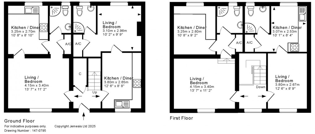 Floorplan for Border Bridge Flats, Wells Road, Wookey, Wells, Somerset