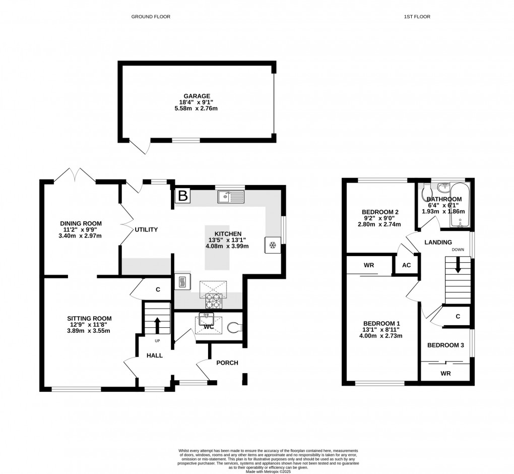 Floorplan for Golding Close, Wells