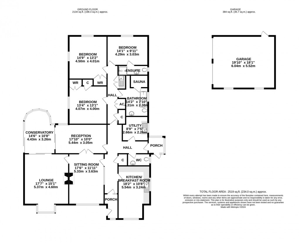 Floorplan for Monks Drive, Shapwick