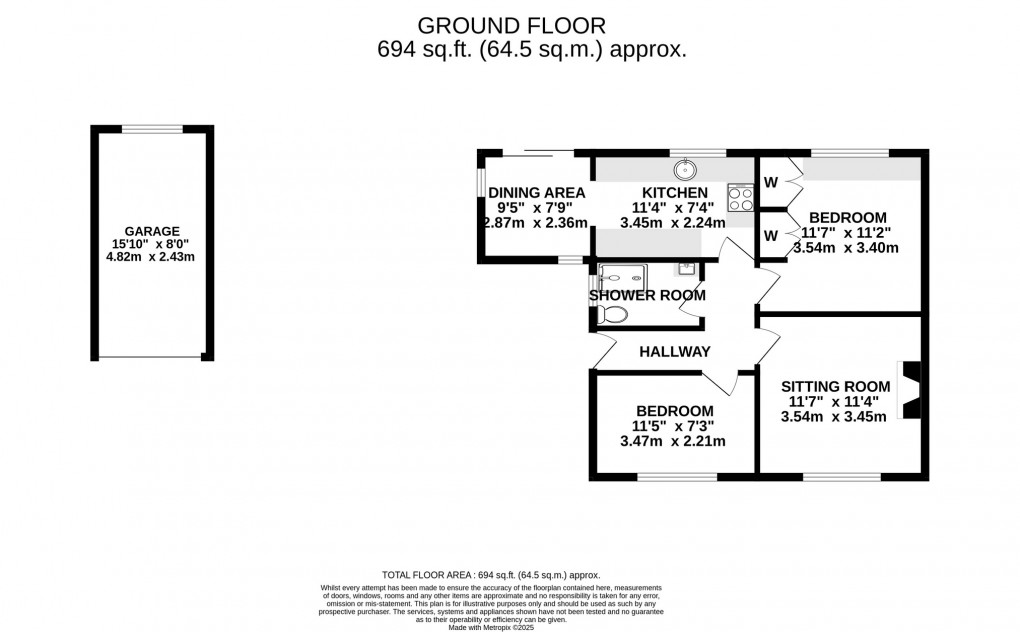 Floorplan for The Grange, Chilton Polden